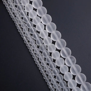 Matte Glass Beads Round Loose Beads 4/6/8/10/12mm