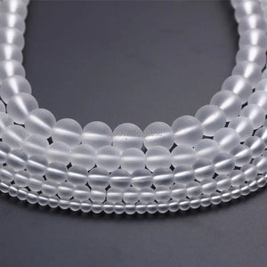 Matte Glass Beads Round Loose Beads 4/6/8/10/12mm