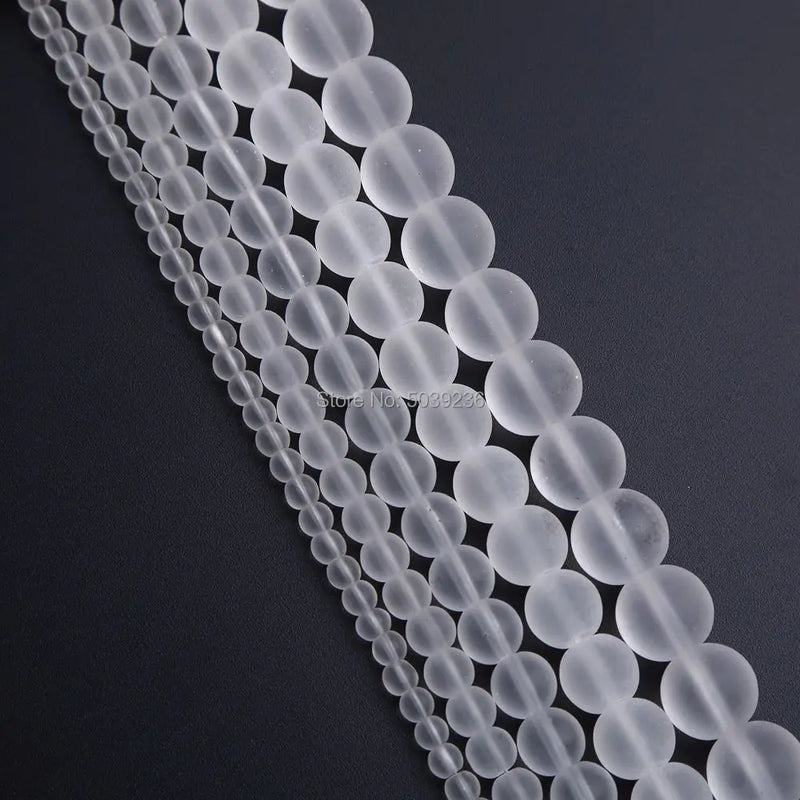 Matte Glass Beads Round Loose Beads 4/6/8/10/12mm