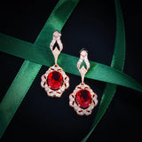 AAA Zircon 18KT Rose Stud Earrings