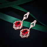 AAA Zircon 18KT Rose Stud Earrings
