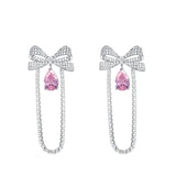 Heart Zircon 18KT Stud Earrings Fine Jewelry