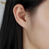 Anchor Stud Earrings Set Stainless Steel Jewelry Men Women Accessories