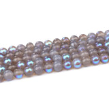 Natural Grey Agates Beads 6/8/10mm Smooth Round Stone Beads 15''Strand