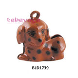 Enamel Dog Copper Bell Charms Necklace Pendant