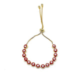 Enamel Eye Bracelets Box Chain Adjustable Pull Tie