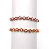 Enamel Eye Bracelets Box Chain Adjustable Pull Tie