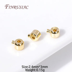 18K Plated Brass Metal Crimp Beads for Memory Wire Jewelry Making