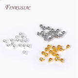 18K Plated Brass Metal Crimp Beads for Memory Wire Jewelry Making