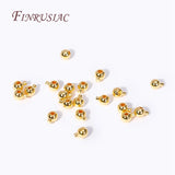 18K Plated Brass Metal Crimp Beads for Memory Wire Jewelry Making