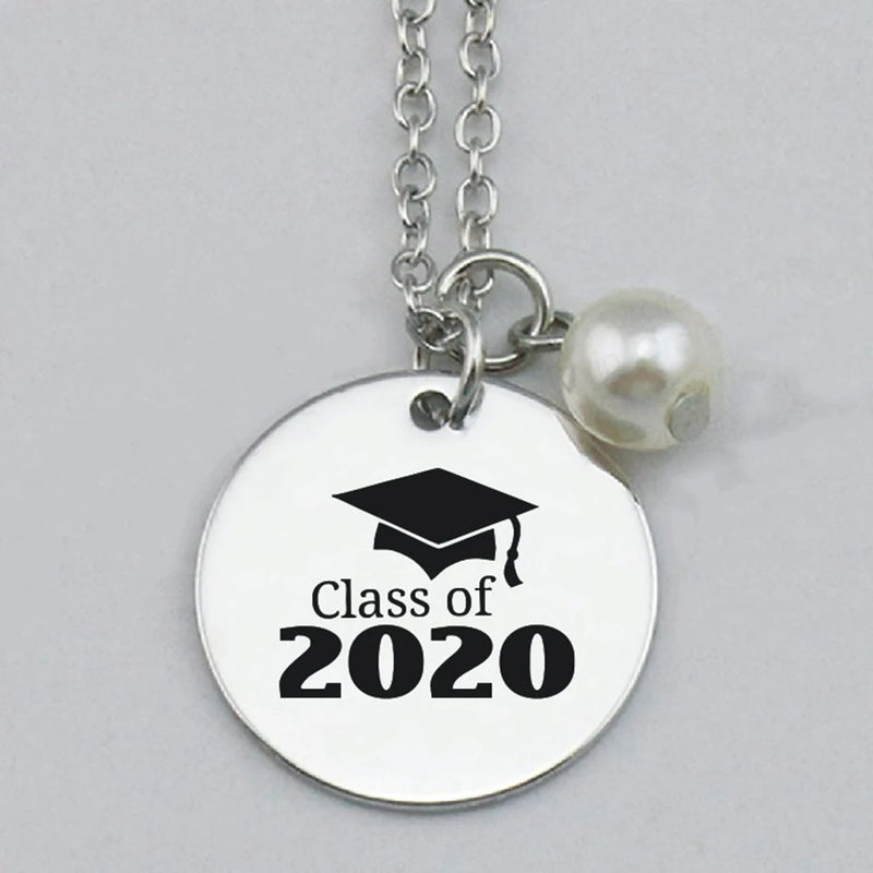 Engraved Class of Necklace Pendant, DIY Charm, 22mm, 5Pcs/Lot