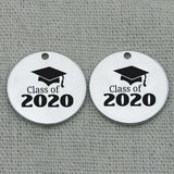 Engraved Class of Necklace Pendant, DIY Charm, 22mm, 5Pcs/Lot