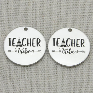 Engraved pendant,Teacher Tribe Pendant,Boho Jewelry,Tribal Jewelry