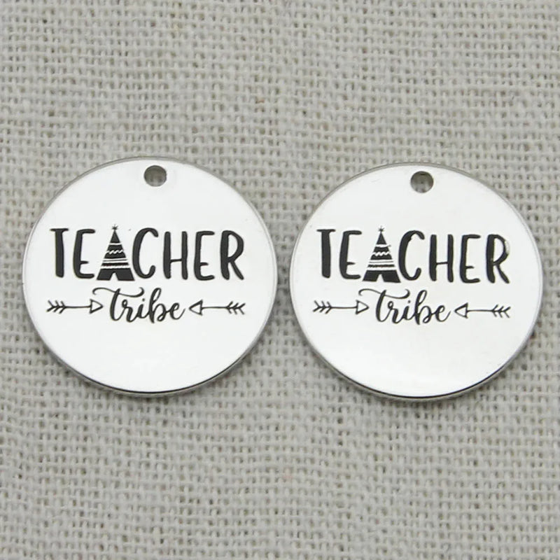 Engraved pendant,Teacher Tribe Pendant,Boho Jewelry,Tribal Jewelry