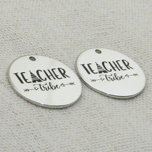 Engraved pendant,Teacher Tribe Pendant,Boho Jewelry,Tribal Jewelry