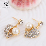 European Style Heart Pearl Necklace & Earring Set