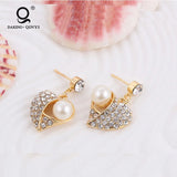 European Style Heart Pearl Necklace & Earring Set