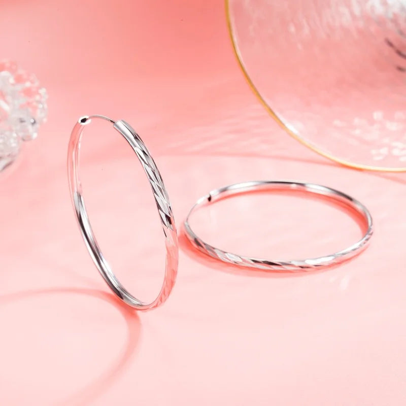 18KT Hoop Earrings for Party Wedding Christmas Gift