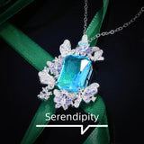 European Butterfly Zircon 18KT Pendant Charm - NO CHAIN