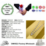 European Woman AAA Zircon Necklace for Pendant