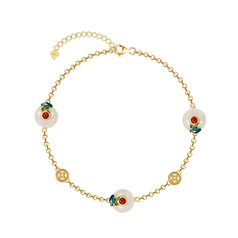 Vintage RUYI Cloud 18KT Chain Bracelet