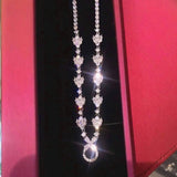 European Woman Girl Zircon Necklace Pendant 18KT Universal Gift