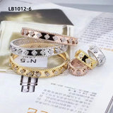 Brass Gold-Plated Flower Bracelet for Women
