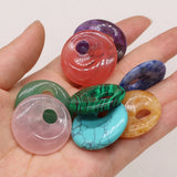 Malachite Agate Round Semi-hole Beads Necklace Bracelet Jewelry 8PCS
