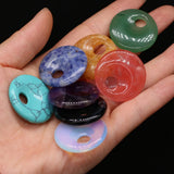 Malachite Agate Round Semi-hole Beads Necklace Bracelet Jewelry 8PCS