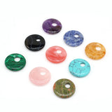 Malachite Agate Round Semi-hole Beads Necklace Bracelet Jewelry 8PCS