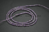 Natural Amethyst Diamond Cutting Stone Round Beads