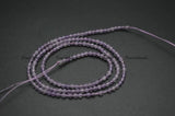 Natural Amethyst Diamond Cutting Stone Round Beads