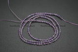 Natural Amethyst Diamond Cutting Stone Round Beads