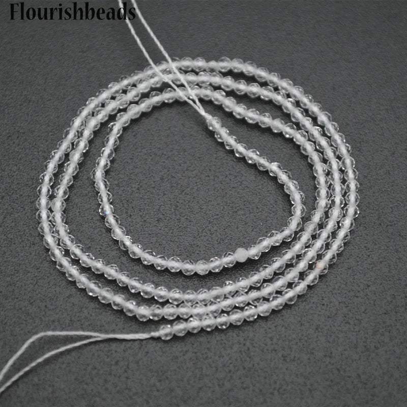 Natural Crystal Quartz 2mm Round Loose Beads