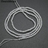 Natural Crystal Quartz 2mm Round Loose Beads