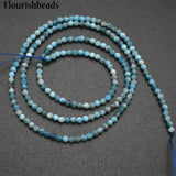 2mm Dark Apatite Diamond Cutting Stone Round Loose Beads