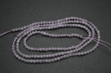 2mm Lavender Amethyst Diamond Cut Round Loose Beads