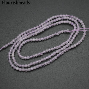2mm Lavender Amethyst Diamond Cut Round Loose Beads