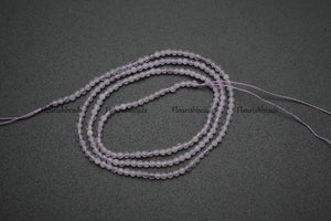 2mm Lavender Amethyst Diamond Cut Round Loose Beads