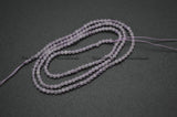 2mm Lavender Amethyst Diamond Cut Round Loose Beads
