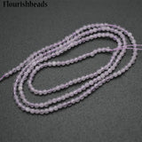 2mm Lavender Amethyst Diamond Cut Round Loose Beads