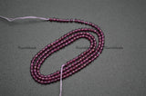 2mm Natural Purple Garnet Diamond Cutting Round Loose Beads