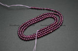 2mm Natural Purple Garnet Diamond Cutting Round Loose Beads