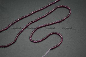 2mm Natural Purple Garnet Diamond Cutting Round Loose Beads