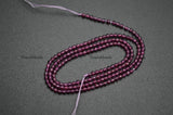 2mm Natural Purple Garnet Diamond Cutting Round Loose Beads