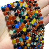 Faceted Agate Jade Tiger Eye Crystal Beads 6/8/10MM