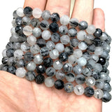 Rutilated Quartz Round Stone Beads for Jewelry Making DIY 6/8/10MM