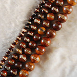 Faceted Brown Tibetan Agates Beads 8-12MM for Jewelry Making
