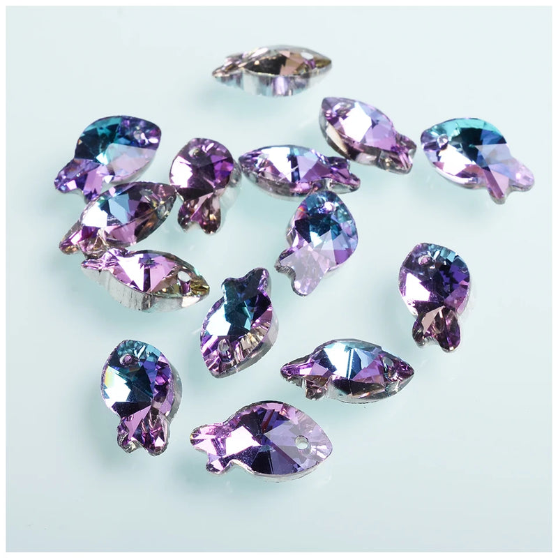 Crystal Fish Pendant Glass Beads for Jewelry Making