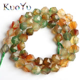 Faceted Mix Peacock Agates Round Beads 15''Inch 6/8/10mm DIY Jewelry Making